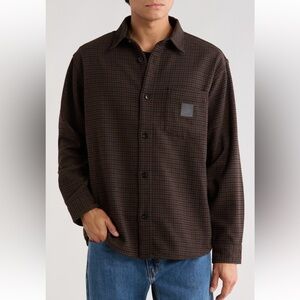 Carhartt WIP L/S Lowis Shirt in the Vitola Heather color houndstooth - xxlarge